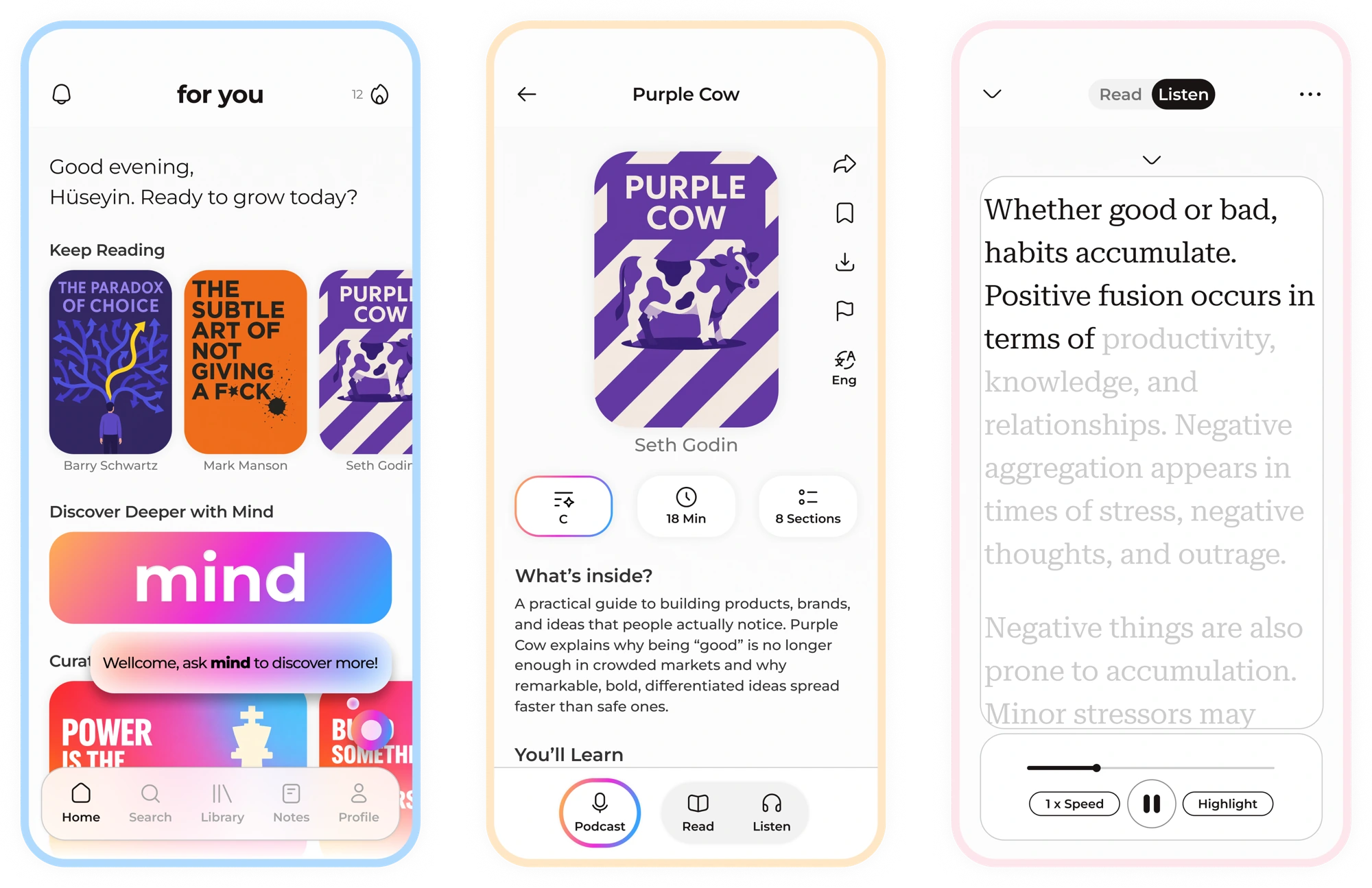 Mentiqo app screens