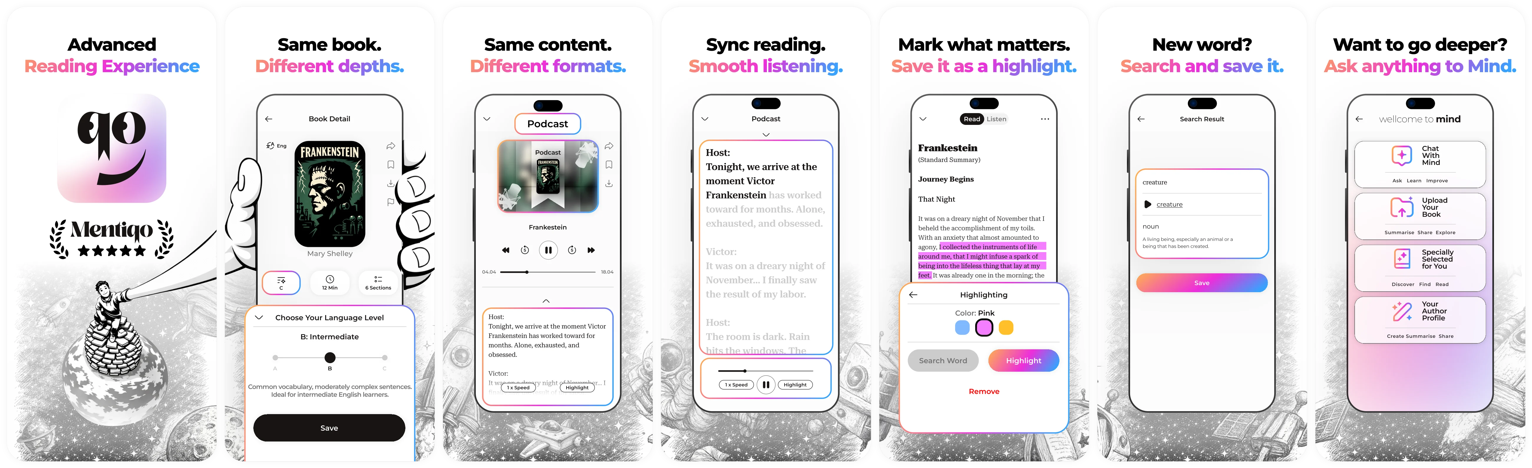 Mentiqo screens