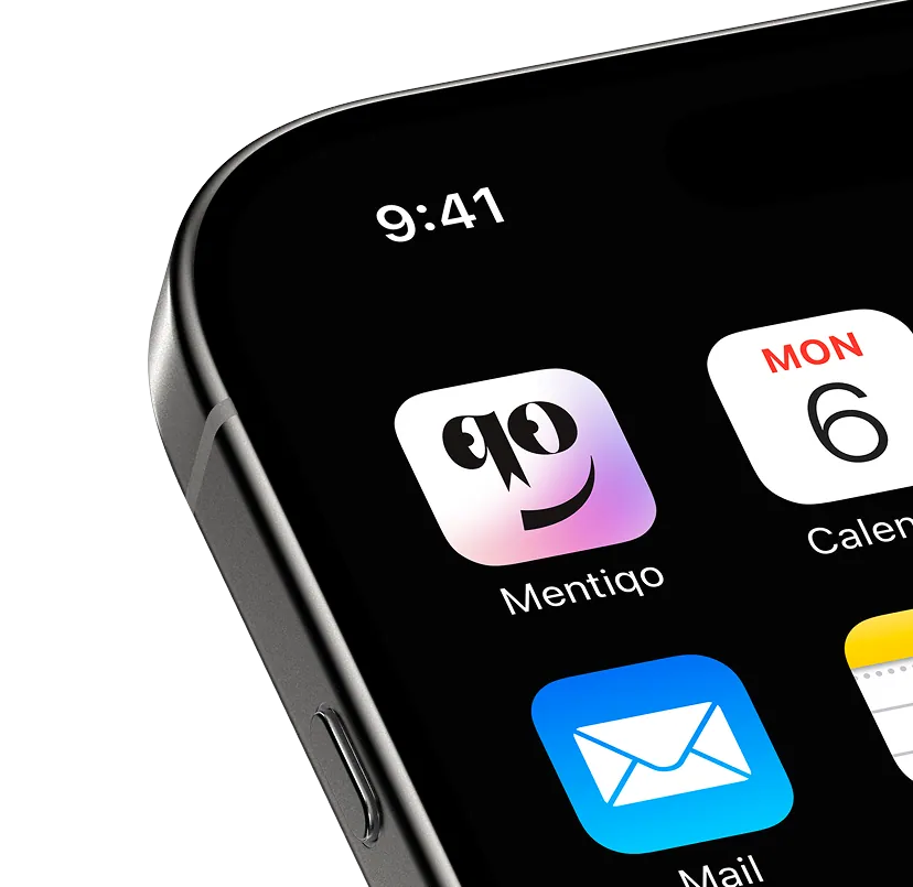 Mentiqo app on iPhone home screen